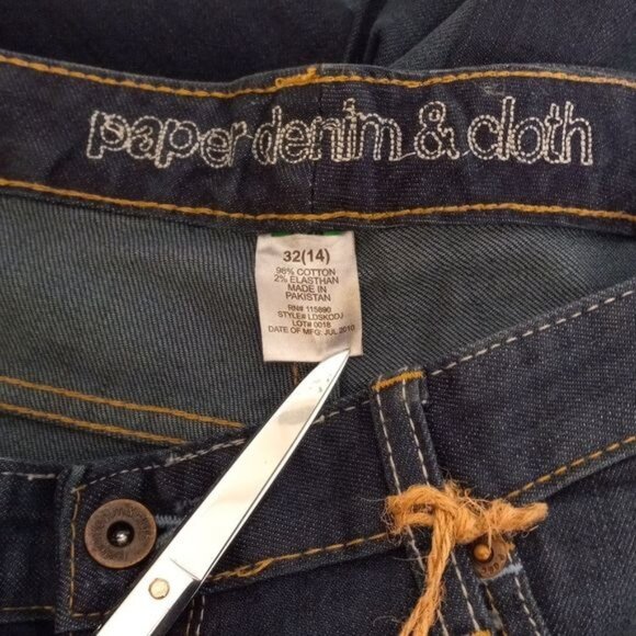 Paper Denim & Cloth Size 32 14 Jeans Womens Skinny Blue Denim Stretch NEW - Picture 13 of 15